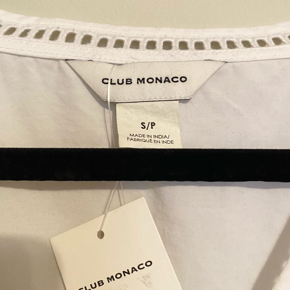 CLUB MONACO Eyelet Mini Dress Size Small - Picture 5 of 15